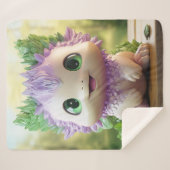 Minty, das charmante Axolotl Sherpadecke (Vorderseite (Horizontal))