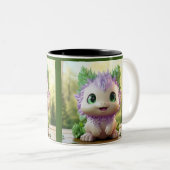 Minty, das charmante Axolotl Zweifarbige Tasse (VorderseiteRechts)