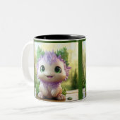 Minty, das charmante Axolotl Zweifarbige Tasse (Vorderseite Links)