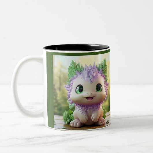 Minty, das charmante Axolotl Zweifarbige Tasse (Links)