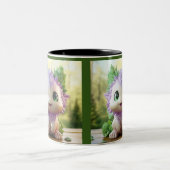 Minty, das charmante Axolotl Zweifarbige Tasse (Mittel)