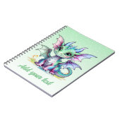 Minty Dragon Dreams - Personalisiertes Journal Notizblock (Linke Seite)