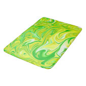 "Minty Dream: Die sanften Wirbel aus grünem Marmor Badematte (Schrägansicht)