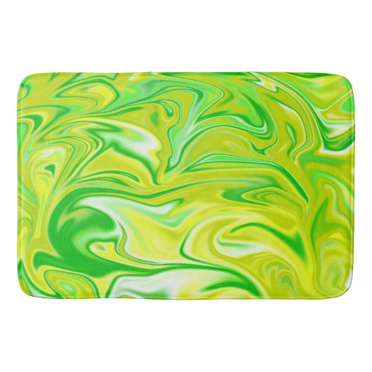 "Minty Dream: Die sanften Wirbel aus grünem Marmor Badematte (Vorderseite)