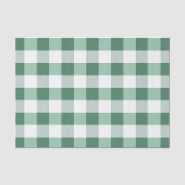 Minty Forest Green Tartan Kariertes Muster drucken Seidenpapier