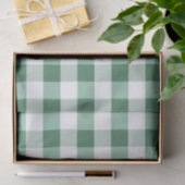 Minty Forest Green Tartan Kariertes Muster drucken Seidenpapier (Geschenk)