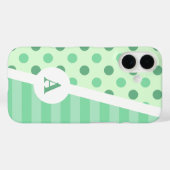 Minty Fresh Polka Dot and Strip Pattern Case-Mate iPhone Hülle (Rückseite (Horizontal))