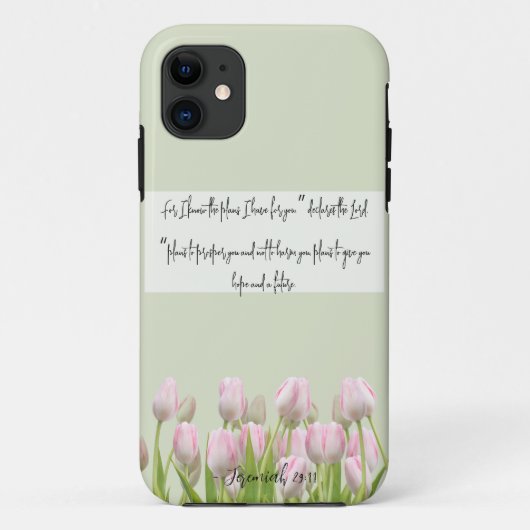 Minty Green Grace Biblical Bliss Fall Case-Mate iPhone Hülle (Rückseite)