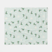 minty green ice skates fleecedecke (Vorderseite (Horizontal))