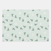 minty green ice skates geschenkpapier set (Vorderseite 2)