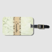 Minty Green Marble Diamond Bling Gepäckanhänger (Vorderseite (Horizontal))