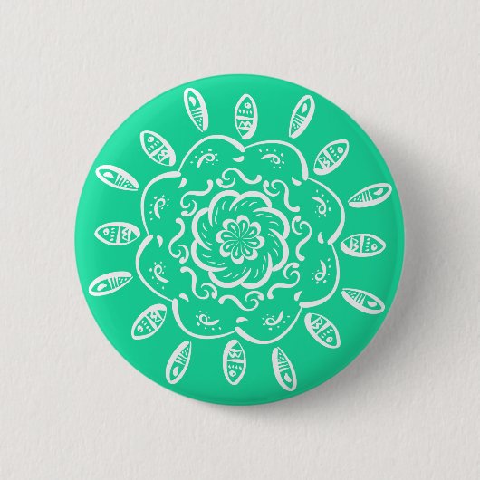 Minty Mandala Button (Vorderseite)