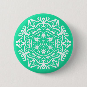 Minty Mandala Button