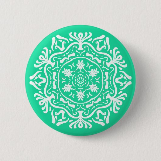 Minty Mandala Button (Vorderseite)