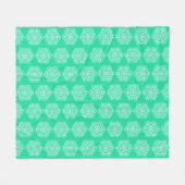 Minty Mandala Fleecedecke (Vorderseite (Horizontal))