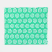 Minty Mandala Fleecedecke (Vorderseite (Horizontal))