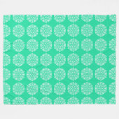 Minty Mandala Fleecedecke (Vorderseite (Horizontal))
