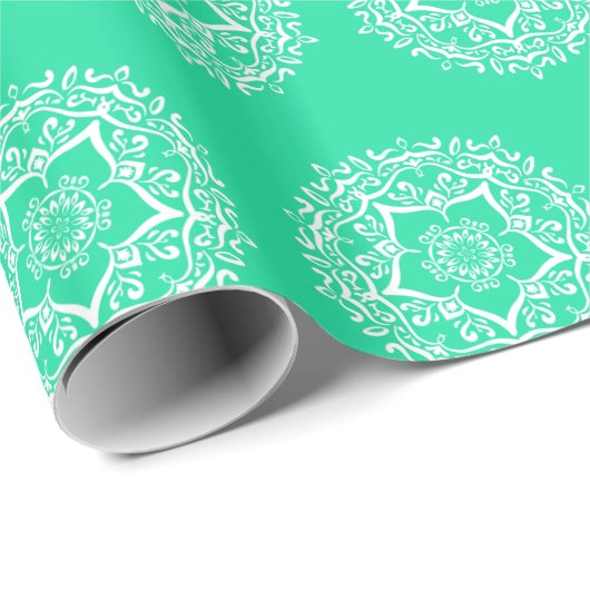 Minty Mandala Geschenkpapier (Rolleneckpunkt)