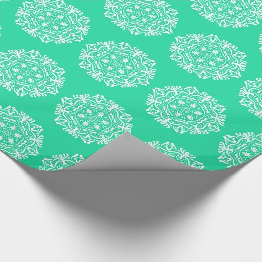 Minty Mandala Geschenkpapier (Ecke)