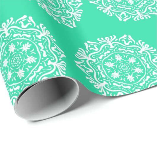 Minty Mandala Geschenkpapier (Rolleneckpunkt)