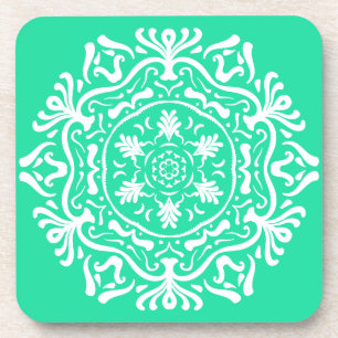 Minty Mandala Getränkeuntersetzer