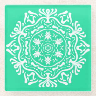 Minty Mandala Glasuntersetzer