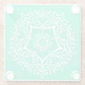 Minty Mandala Glasuntersetzer (Rückseite)