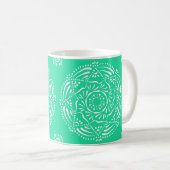 Minty Mandala Kaffeetasse (VorderseiteRechts)