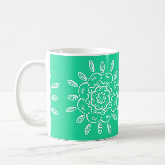 Minty Mandala Kaffeetasse (Links)