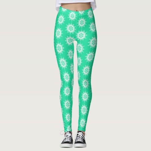 Minty Mandala Leggings (Vorderseite)