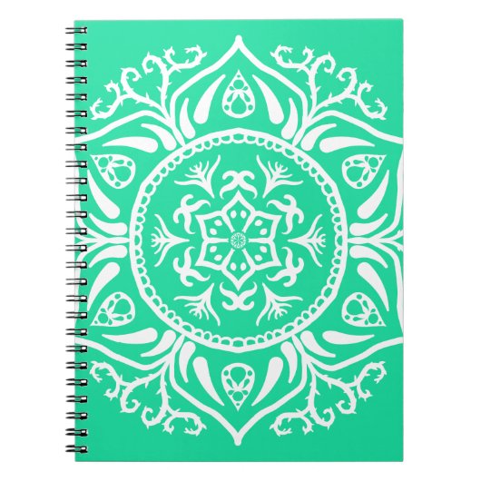 Minty Mandala Notizblock (Vorderseite)