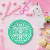 Minty Mandala Pappteller (Party)
