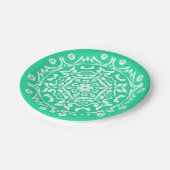 Minty Mandala Pappteller (Schrägansicht)