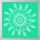 Minty Mandala Poster (Vorne)