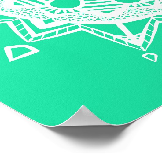 Minty Mandala Poster (Ecke)