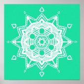 Minty Mandala Poster (Vorne)