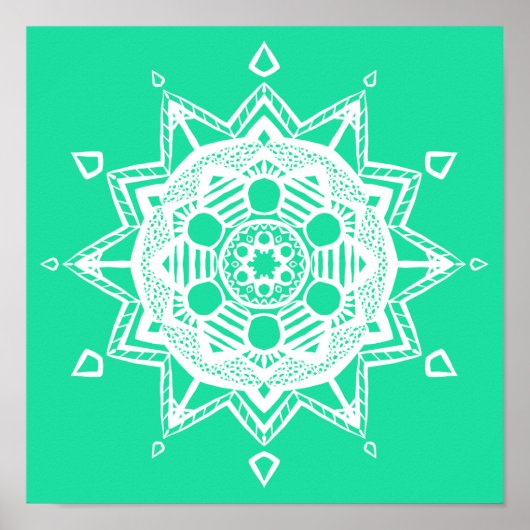 Minty Mandala Poster (Vorne)