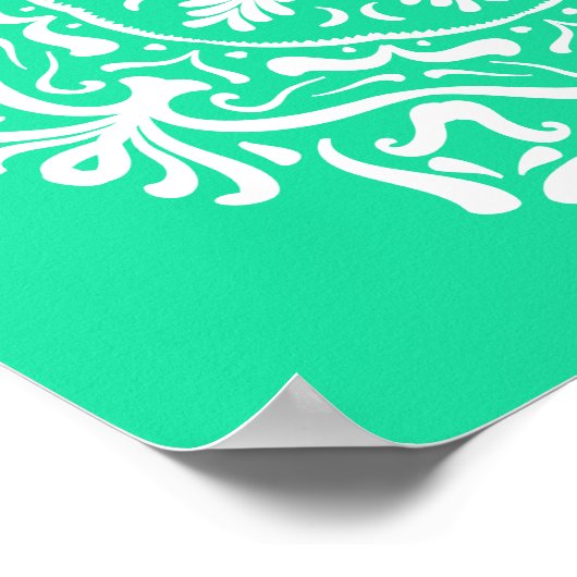 Minty Mandala Poster (Ecke)