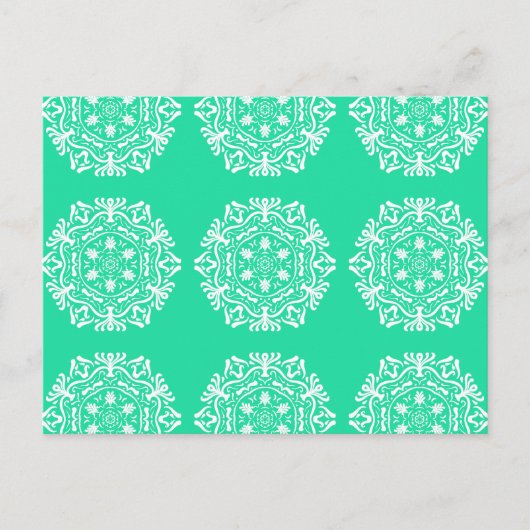 Minty Mandala Postkarte (Vorderseite)