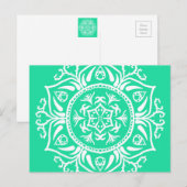Minty Mandala Postkarte (Vorne/Hinten)