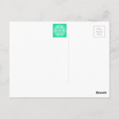 Minty Mandala Postkarte (Rückseite)