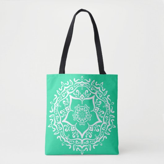 Minty Mandala Tasche (Vorderseite)
