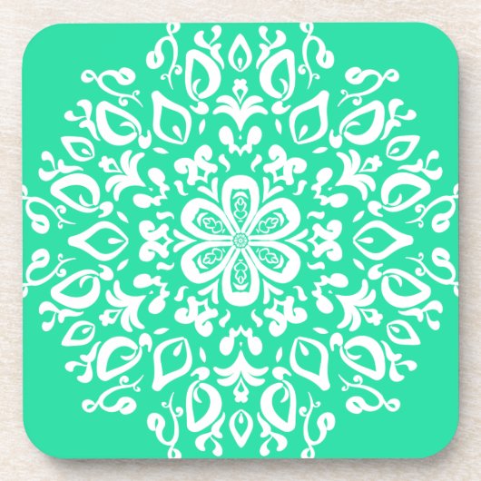 Minty Mandala Untersetzer (Vorderseite)