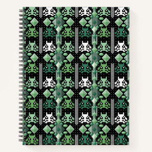 "Minty Matrix: 8-Bit Envy Invasion" Notizblock