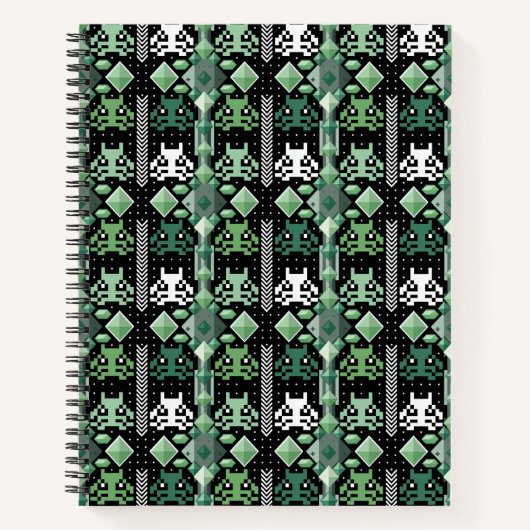 "Minty Matrix: 8-Bit Envy Invasion" Notizblock (Vorderseite)