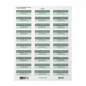 Minty Minze Green & Silver Glitzer Streifen Party (Vorne)