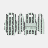 Minty Minze Green & Silver Glitzer Streifen Party Geschenkschachtel (Ungefaltet)