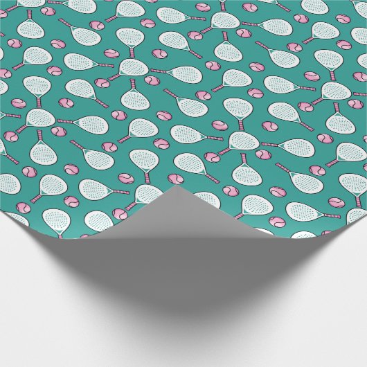 🎾 Minty Padel Power Pants Geschenkpapier (Ecke)