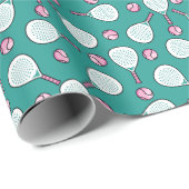 🎾 Minty Padel Power Pants Geschenkpapier (Rolleneckpunkt)