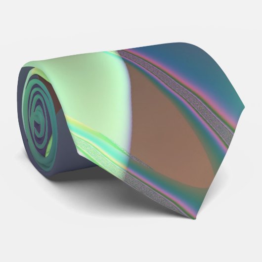 Minty Pleasure Fraktal Krawatte (Gerollt)